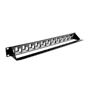 Panel de 24 Puertos Tipo Keystone CAT 6A para Montaje en Rack Color Negro Marca Nexxt